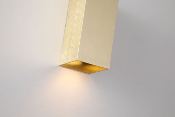 Wandleuchte Up Down Aluminium Gold GU10 H:15,4 cm