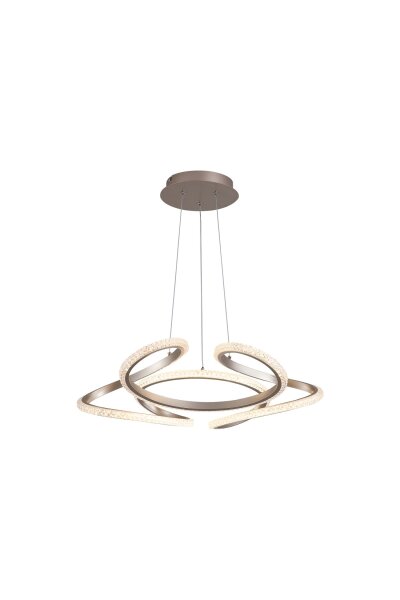 LED Hängelampe dimmbar 3000K Aluminium Champagner