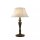 Tischleuchte Aluminium Leinen Bronze Antik E27 blendarm