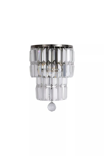Wandleuchte Glas Metall Messing Antik E14 IP44 H:30 cm