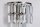 Wandleuchte Glas Metall Messing Antik E14 IP44 H:30 cm