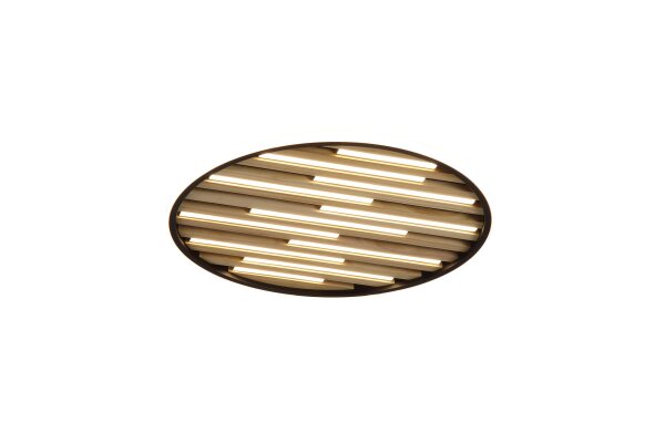LED Deckenlampe dimmbar 3000K Metall Schwarz Ø49 cm