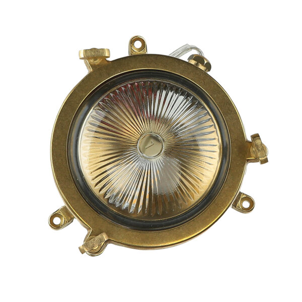 Applique extérieure laiton rond IP44 Maritim porte dentrée