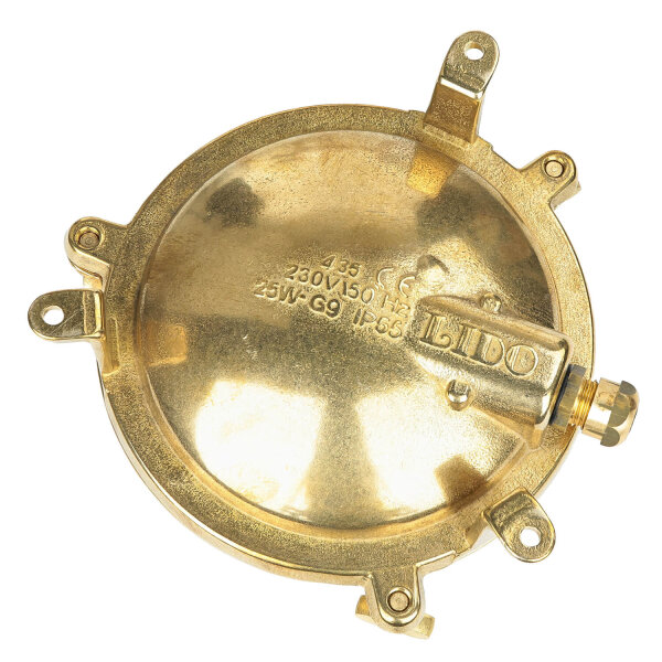 Applique extérieure laiton rond IP44 Maritim porte dentrée