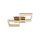 LED Deckenleuchte dimmbar 3000K Metall Gold L:62,5 cm