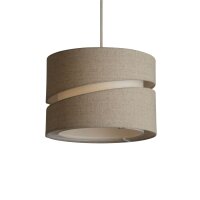 Lampenschirm Leinen Beige Wei&szlig; E14 E27 &Oslash;28...
