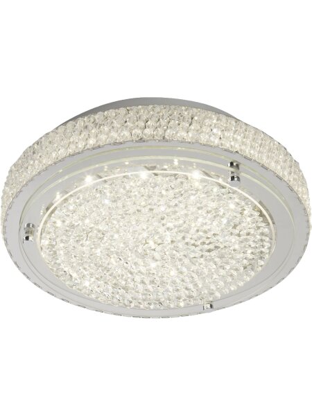 LED Deckenleuchte 4000K Glas Metall Chrom Ø40 cm modern