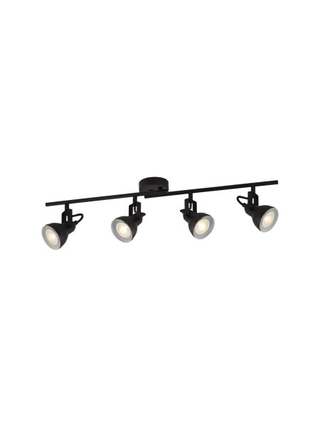 Deckenspot schwenkbar Metall Silber Weiß GU10 L:81 cm