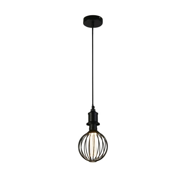 LED Leuchtmittel 2700K Metall Schwarz E27 H:17,8 cm