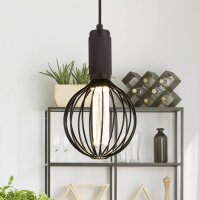LED Leuchtmittel 2700K Metall Schwarz E27 H:17,8 cm