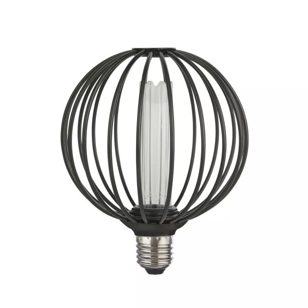LED Leuchtmittel 4000K Metall Schwarz E27 Ø14 cm Käfig