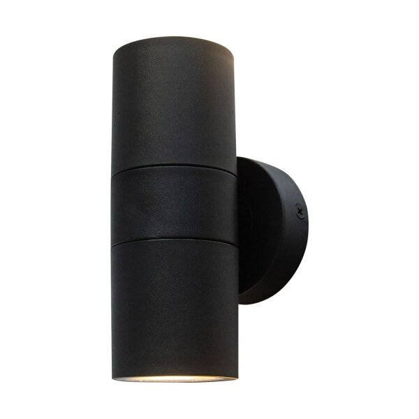 Außenwandleuchte Glas Schwarz GU10 IP65 T:9,3 cm