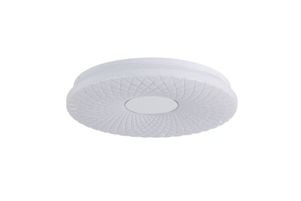 LED Deckenleuchte 3000K Glas Metall Weiß Ø38 cm rund