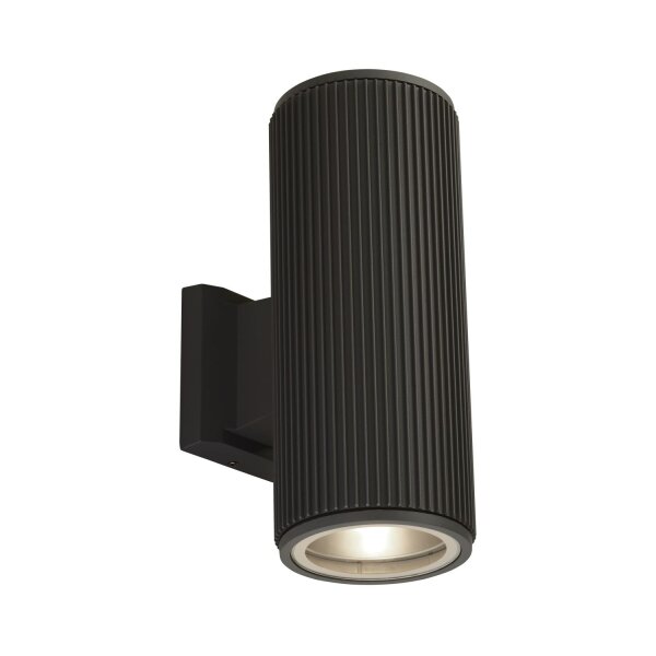 Außenwandleuchte Aluminium Glas Schwarz E27 IP54 modern