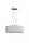 Hängelampe Metall Leinen Schwarz Beige E27 L:60 cm