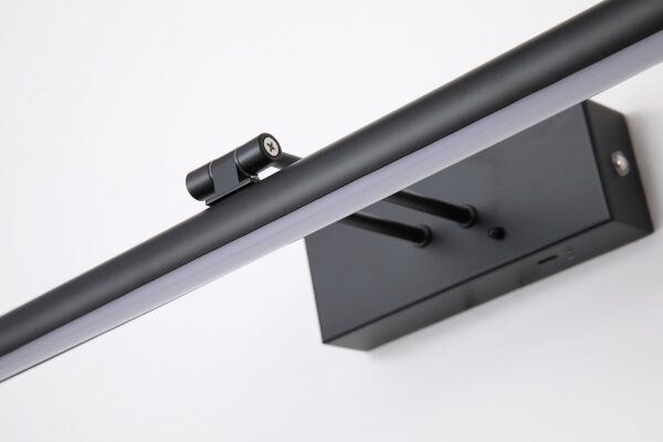 LED Wandlampe Akku 3000-6500K Metall Schwarz B:45,5 cm