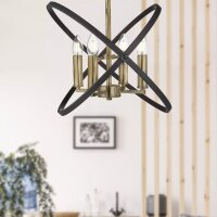 Deckenleuchte Metall Bronze Schwarz E14 &Oslash;45 cm...