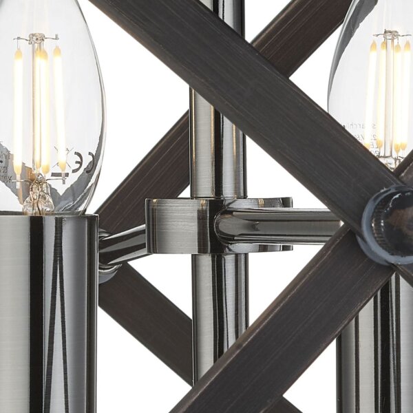 Deckenlampe Metall Zinn Schwarz E14 Ø45 cm Ringe