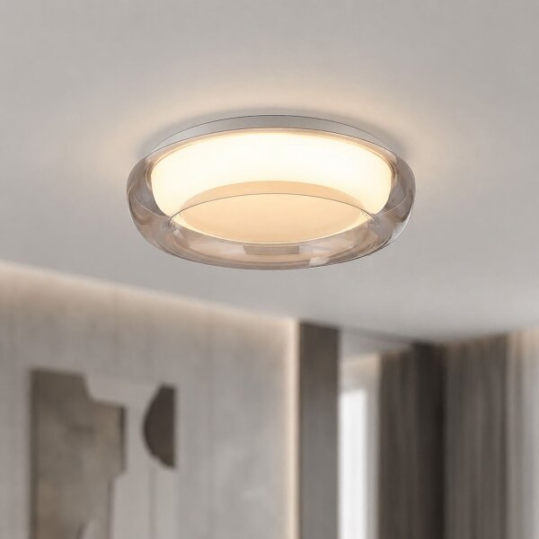 LED Deckenlampe 3000-6000K Metall Bernstein Weiß Ø30 cm