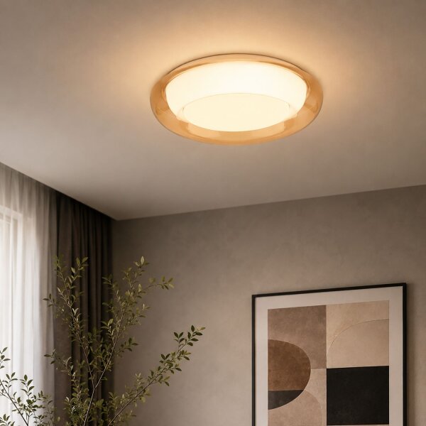 LED Deckenleuchte 3000-6000K Metall Bernstein Ø40 cm