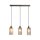 Pendelleuchte Glas Metall Bronze Bernstein E27 L:60 cm