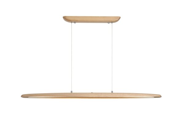LED Hängelampe CCT 2700-4000K Holzasche Natur L:120 cm