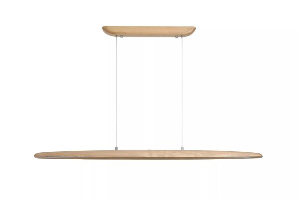 LED Hängelampe CCT 2700-4000K Holzasche Natur L:120 cm