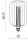 LED Leuchtmittel 1800K Glas Schwarz E27 H:16,9 cm Käfig