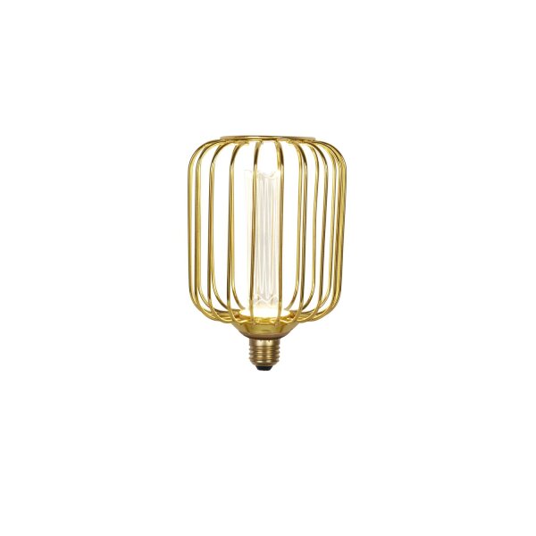 LED Leuchtmittel 2700K Glas Gold E27 Ø10 cm Käfig