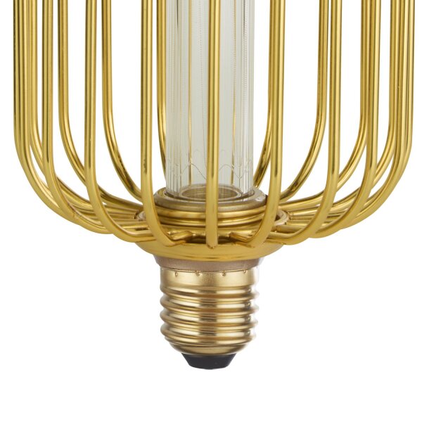 LED Leuchtmittel 4000K Glas Metall Gold E27 H:16,9 cm