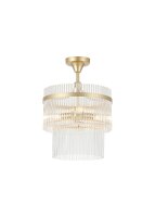 Deckenleuchte Glas Metall Gold E14 &Oslash;35 cm...