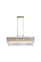 H&auml;ngelampe Glas Metall Gold E14 L:98 cm...