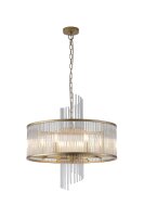 H&auml;ngelampe Glas Metall Gold E14 &Oslash;55 cm...