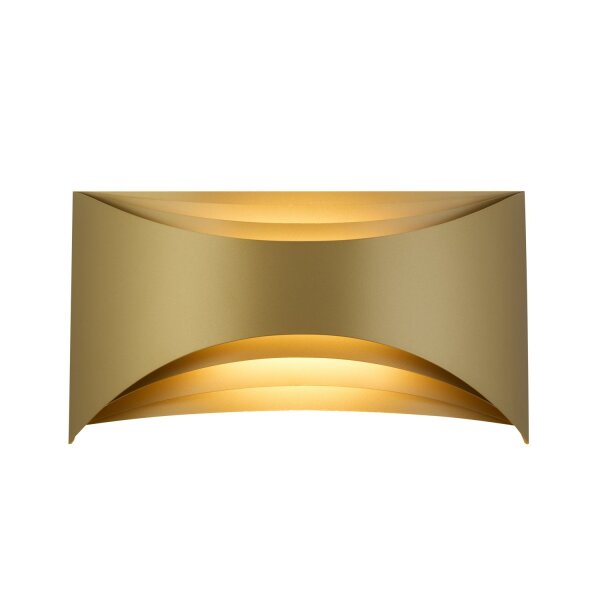 LED Wandleuchte Up Down 2700K Metall Gold H:15 cm