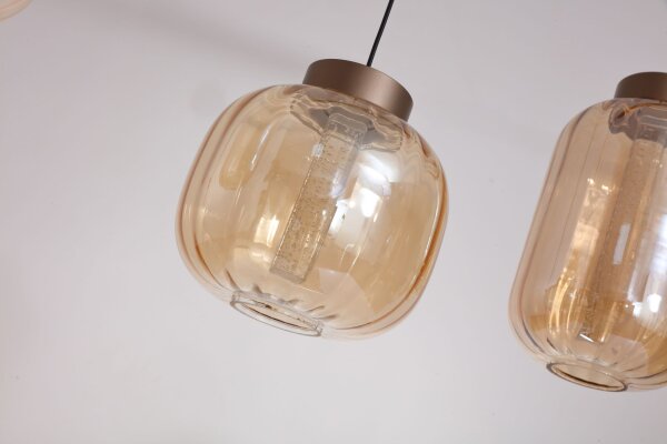 LED Pendelleuchte 3000K Bronze-Braun Bernstein L:103 cm