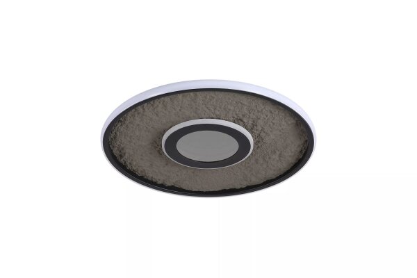 LED Deckenlampe dimmbar 3000K Metall Schwarz Ringe rund
