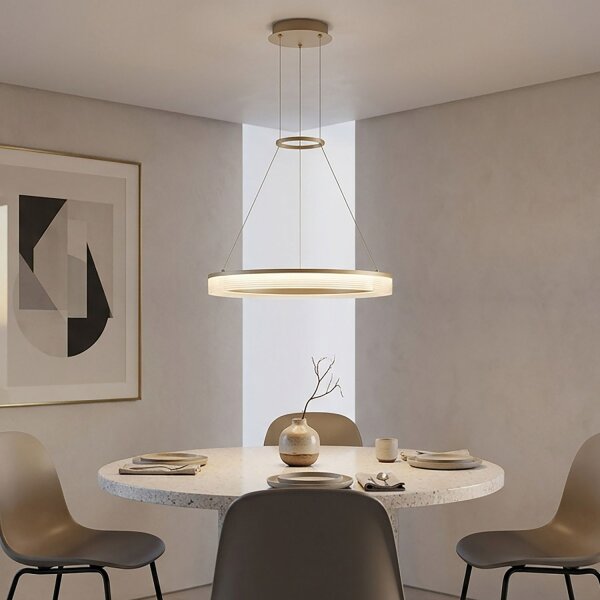 LED Hängelampe CCT 2700-4000K Metall Sandfarben Ø45 cm