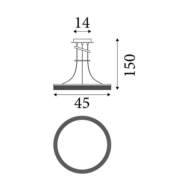 LED Hängelampe CCT 2700-4000K Metall Sandfarben Ø45 cm