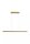 LED Pendelleuchte 3000K Metall Gold L:100 cm modern