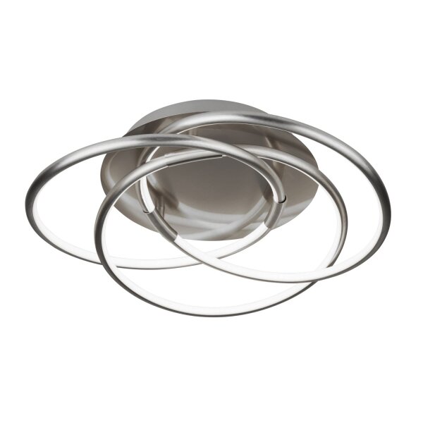 LED Deckenlampe 3000K Metall Silber Ø48 cm Lichtring