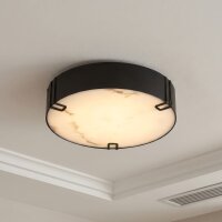 LED Deckenleuchte 3000K Metall Harz Schwarz IP44...