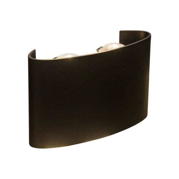 LED Außenleuchte Up Down 3000K Schwarz IP44 T:7,7 cm