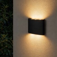 LED Au&szlig;enwandleuchte Up Down 3000K Schwarz IP44...