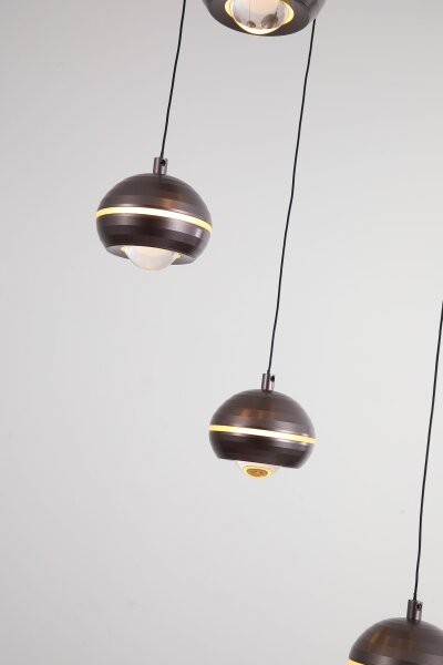 LED Hängelampe 2700-4000K Metall Schwarz-Nickel Ø38 cm