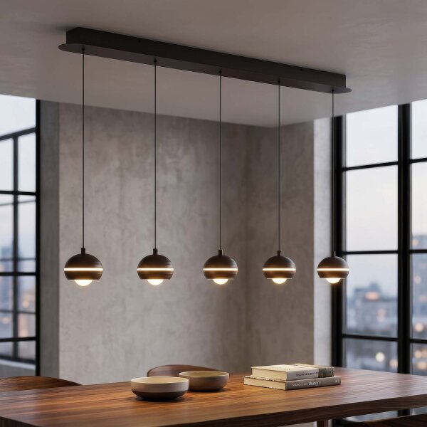 LED Hängelampe 2700-4000K Metall Schwarz-Nickel 115 cm