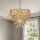 Kronleuchter Glas Metall Gold matt E14 Ø60 cm klassisch