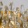 Wandleuchte Glas Metall Kristall Gold matt E14 T:19 cm