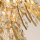 Deckenlampe Glas Metall Kristall Gold matt E14 H:32 cm