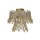 Deckenlampe Glas Metall Kristall Gold matt E14 H:32 cm