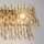 Kronleuchter Glas Metall Kristall Gold matt E14 L:98 cm